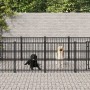 Outdoor steel dog kennel 18.77 m² by vidaXL, Dog kennels and fences - Ref: Foro24-3124606, Price: 823,99 €, Discount: %