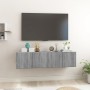 Hanging TV cabinets 2 pcs gray Sonoma wood 60x30x30 cm by vidaXL, TV Furniture - Ref: Foro24-815871, Price: 73,99 €, Discount: %