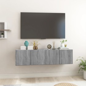 Hanging TV cabinets 2 pcs gray Sonoma wood 60x30x30 cm by vidaXL, TV Furniture - Ref: Foro24-815871, Price: 73,11 €, Discount: %