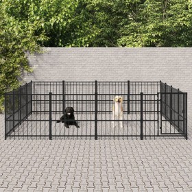 Steel outdoor kennel 15.05 m² by vidaXL, Dog kennels and fences - Ref: Foro24-3124626, Price: 521,99 €, Discount: %