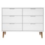 Mesita de noche MOLDE madera maciza de pino blanca 113x40x80 cm de vidaXL, Cajoneras - Ref: Foro24-350508, Precio: 204,95 €, ...