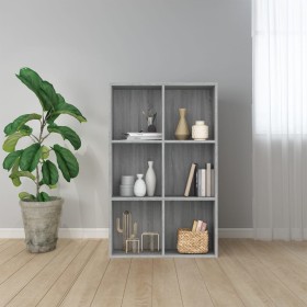 Plywood gray Sonoma shelf/sideboard 66x30x98cm by vidaXL, Bookcases and shelves - Ref: Foro24-815295, Price: 77,59 €, Discoun...