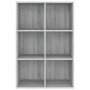 Estantería/Aparador madera contrachapada gris Sonoma 66x30x98cm de vidaXL, Librerías y estanterías - Ref: Foro24-815295, Prec...