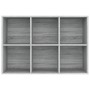 Estantería/Aparador madera contrachapada gris Sonoma 66x30x98cm de vidaXL, Librerías y estanterías - Ref: Foro24-815295, Prec...