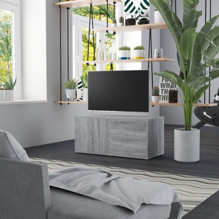 Mueble de TV madera contrachapada gris Sonoma 80x34x36 cm de vidaXL, Muebles TV - Ref: Foro24-815496, Precio: 57,99 €, Descue...