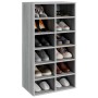 Sonoma Schuhschrank aus grauem Sperrholz 54x34x100,5 cm von vidaXL, Schuhregale und Schuhorganisatoren - Ref: Foro24-815310, ...