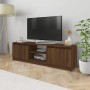 Brown oak plywood TV cabinet 120x30x35.5 cm by vidaXL, TV Furniture - Ref: Foro24-815341, Price: 74,99 €, Discount: %