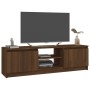 Brown oak plywood TV cabinet 120x30x35.5 cm by vidaXL, TV Furniture - Ref: Foro24-815341, Price: 74,99 €, Discount: %