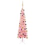 Narrow Christmas tree with LEDs and pink balls 180 cm by vidaXL, Christmas trees - Ref: Foro24-3078026, Price: 57,96 €, Disco...