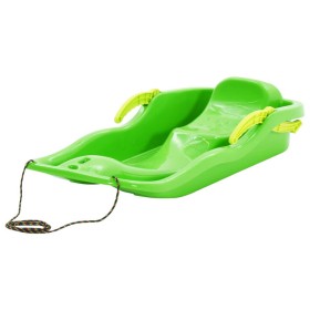 Green polypropylene sled with brakes 87x40x18 cm by vidaXL, Sleighs - Ref: Foro24-93715, Price: 31,99 €, Discount: %