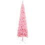 Narrow Christmas tree with LEDs and pink balls 180 cm by vidaXL, Christmas trees - Ref: Foro24-3078026, Price: 57,96 €, Disco...