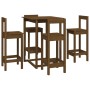 5-piece bar set solid honey brown pine wood by vidaXL, Furniture sets for kitchens and dining rooms - Ref: Foro24-3124745, Pr...