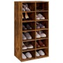 Smoked oak plywood shoe rack 54x34x100.5 cm by vidaXL, Shoe racks and shoe organizers - Ref: Foro24-815309, Price: 85,99 €, D...