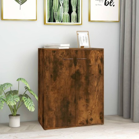 Aparador madera contrachapada color roble ahumado 60x30x75 cm de vidaXL, Aparadores - Ref: Foro24-815378, Precio: 60,28 €, De...