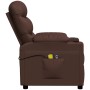 Brown synthetic leather electric massage chair by vidaXL, Electric massage chairs - Ref: Foro24-3143486, Price: 280,59 €, Dis...