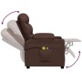 Brown synthetic leather electric massage chair by vidaXL, Electric massage chairs - Ref: Foro24-3143486, Price: 280,59 €, Dis...