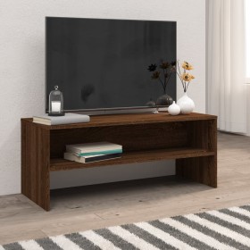 Brown oak plywood TV cabinet 100x40x40 cm by vidaXL, TV Furniture - Ref: Foro24-815233, Price: 50,03 €, Discount: %