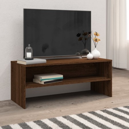 TV-Schrank aus braunem Eichensperrholz, 100 x 40 x 40 cm von vidaXL, TV-Möbel - Ref: Foro24-815233, Preis: 48,73 €, Rabatt: %