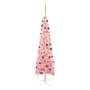 Árbol de Navidad delgado con LEDs y bolas rosa 240 cm de vidaXL, Arboles de navidad - Ref: Foro24-3078028, Precio: 84,55 €, D...