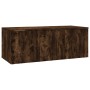 Smoked oak plywood TV cabinet 80x34x30 cm by vidaXL, TV Furniture - Ref: Foro24-815498, Price: 59,86 €, Discount: %