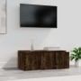 Mueble para TV madera contrachapada roble ahumado 80x34x30 cm de vidaXL, Muebles TV - Ref: Foro24-815498, Precio: 59,99 €, De...