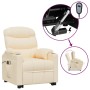 Liftable cream fabric massage chair by vidaXL, Electric massage chairs - Ref: Foro24-3143550, Price: 394,21 €, Discount: %