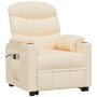 Liftable cream fabric massage chair by vidaXL, Electric massage chairs - Ref: Foro24-3143550, Price: 394,21 €, Discount: %