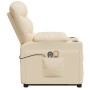 Liftable cream fabric massage chair by vidaXL, Electric massage chairs - Ref: Foro24-3143550, Price: 394,21 €, Discount: %