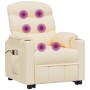 Liftable cream fabric massage chair by vidaXL, Electric massage chairs - Ref: Foro24-3143550, Price: 394,21 €, Discount: %