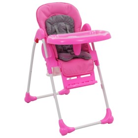 Rosa und grauer Babyhochstuhl von vidaXL, Stühle und Hochstühle für Kinder - Ref: Foro24-10186, Preis: 88,99 €, Rabatt: %