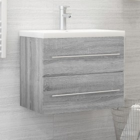 Mueble de lavabo madera contrachapada gris Sonoma 60x38,5x48 cm de vidaXL, Muebles de baño - Ref: Foro24-815643, Precio: 51,1...