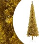 Slim Christmas tree with LEDs and balls gold 150 cm by vidaXL, Christmas trees - Ref: Foro24-3078045, Price: 62,16 €, Discoun...