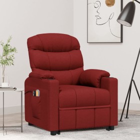 Sillón de masaje elevable tela rojo tinto de vidaXL, Sillones de masaje eléctricos - Ref: Foro24-3143544, Precio: 381,99 €, D...