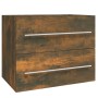 Waschbeckenschrank aus geräuchertem Eichensperrholz, 60 x 38,5 x 48 cm von vidaXL, Badezimmermöbel - Ref: Foro24-815642, Prei...