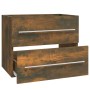 Mueble lavabo madera contrachapada roble ahumado 60x38,5x48 cm de vidaXL, Muebles de baño - Ref: Foro24-815642, Precio: 45,38...