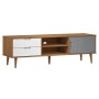 TV cabinet MOLDE solid brown pine wood 158x40x49 cm by vidaXL, TV Furniture - Ref: Foro24-350534, Price: 151,31 €, Discount: %