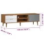 TV cabinet MOLDE solid brown pine wood 158x40x49 cm by vidaXL, TV Furniture - Ref: Foro24-350534, Price: 151,31 €, Discount: %