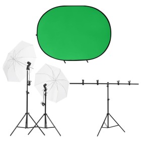 Photo studio kit with lighting and background by vidaXL, Flashes and studio lighting - Ref: Foro24-3143945, Price: 113,58 €, ...