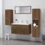 Armario de baño madera de ingeniería marrón roble 30x30x130 cm de vidaXL, Muebles de baño - Ref: Foro24-815641, Precio: 63,22...