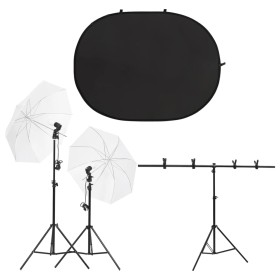 Fotostudio-Set mit Beleuchtung und Hintergrund von vidaXL, Blitze und Studiobeleuchtung - Ref: Foro24-3143943, Preis: 119,99 ...