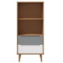 Librería MOLDE madera maciza de pino marrón 60x35x133,5 cm de vidaXL, Librerías y estanterías - Ref: Foro24-350537, Precio: 6...