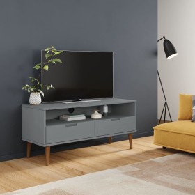 TV cabinet MOLDE solid gray pine wood 106x40x49 cm by vidaXL, TV Furniture - Ref: Foro24-350533, Price: 64,02 €, Discount: %