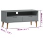 Mueble de TV MOLDE madera maciza de pino gris 106x40x49 cm de vidaXL, Muebles TV - Ref: Foro24-350533, Precio: 63,61 €, Descu...