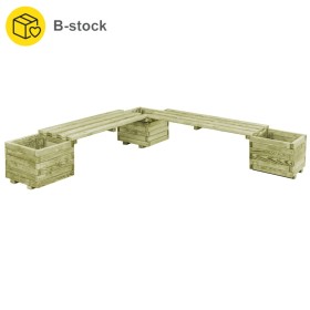 B-Stock planter bench solid impregnated pine wood by vidaXL, Pots and planters - Ref: Foro24-180174, Price: 123,99 €, Discoun...