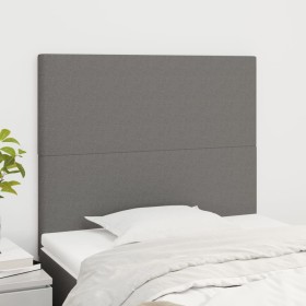 Headboards 2 units of dark gray fabric 90x5x78/88 cm by vidaXL, Headboards and footboards - Ref: Foro24-3116035, Price: 65,70...