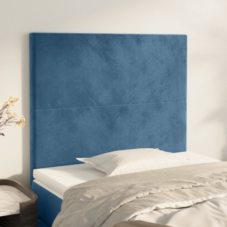 Headboards 2 units of dark blue velvet 80x5x78/88 cm by vidaXL, Headboards and footboards - Ref: Foro24-3116086, Price: 60,99...