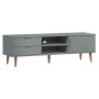 Mueble de TV MOLDE madera maciza de pino gris 158x40x49 cm de vidaXL, Muebles TV - Ref: Foro24-350536, Precio: 179,85 €, Desc...