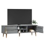 MOLDE Massivholz Kiefernholz TV-Möbel grau 158x40x49 cm von vidaXL, TV-Möbel - Ref: Foro24-350536, Preis: 180,11 €, Rabatt: %