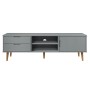 TV stand MOLDE made of solid gray pine wood 158x40x49 cm by vidaXL, TV Furniture - Ref: Foro24-350536, Price: 180,11 €, Disco...