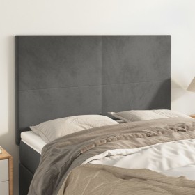 Headboards 4 units dark gray velvet 72x5x78/88 cm by vidaXL, Headboards and footboards - Ref: Foro24-3116101, Price: 107,99 €...